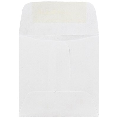 JAM Paper 2.375 x 2.375 Mini Square Envelopes, White, 50/Pack (203642I)