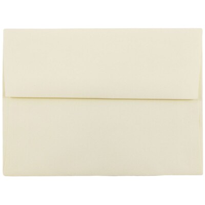 JAM Paper A6 Strathmore Invitation Envelopes, 4.75 x 6.5, Ivory Wove, 50/Pack (900913185I)