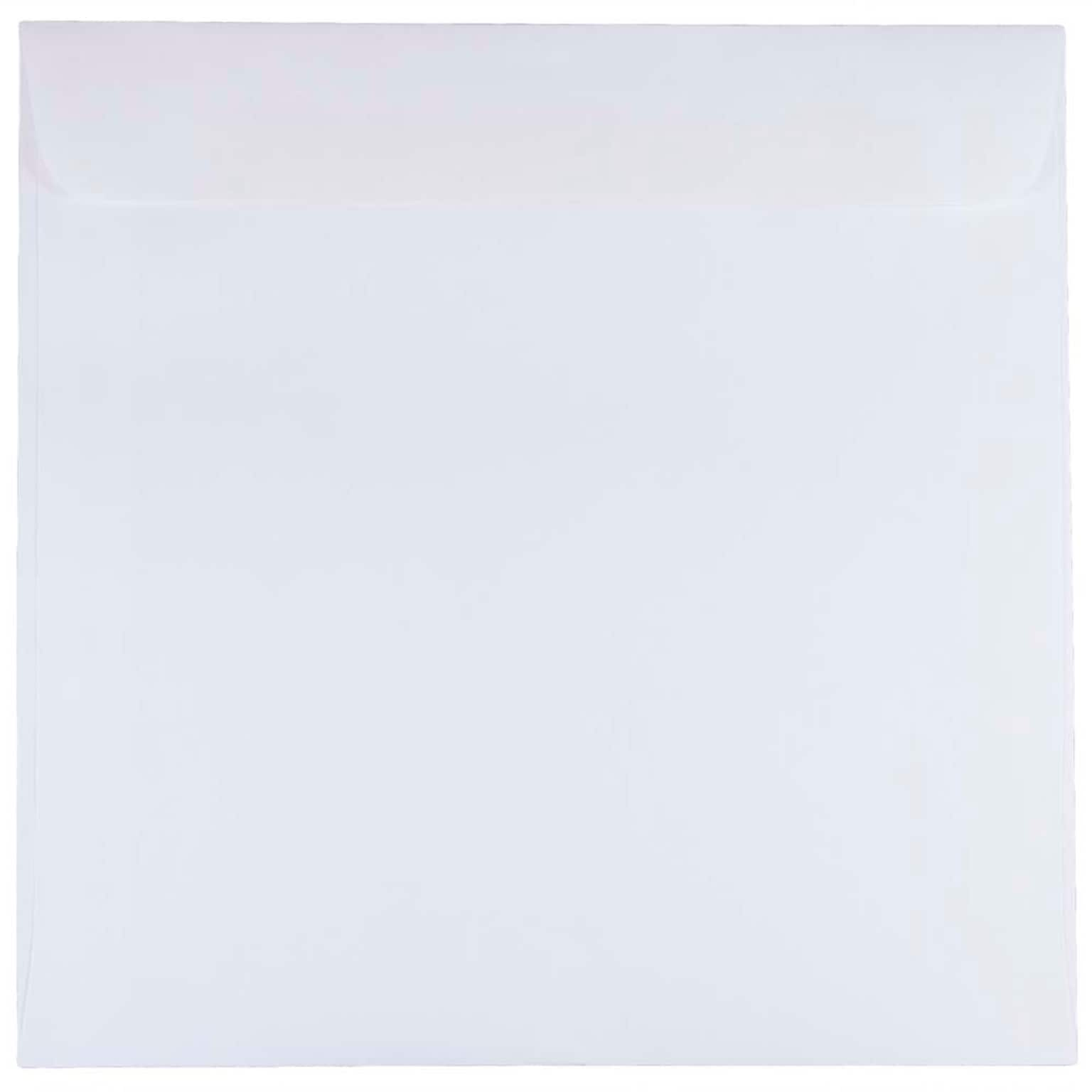 JAM Paper 8.5 x 8.5 Square Invitation Envelopes, White, Bulk 250/Box (4231H)