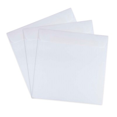 JAM Paper 8.5 x 8.5 Square Invitation Envelopes, White, Bulk 250/Box (4231H)