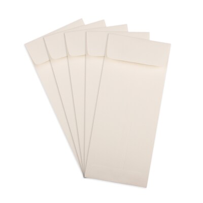 JAM Paper Strathmore Open End #11 Currency Envelope, 4 1/2" x 10 3/8", Natural White, 500/Pack (900905923H)