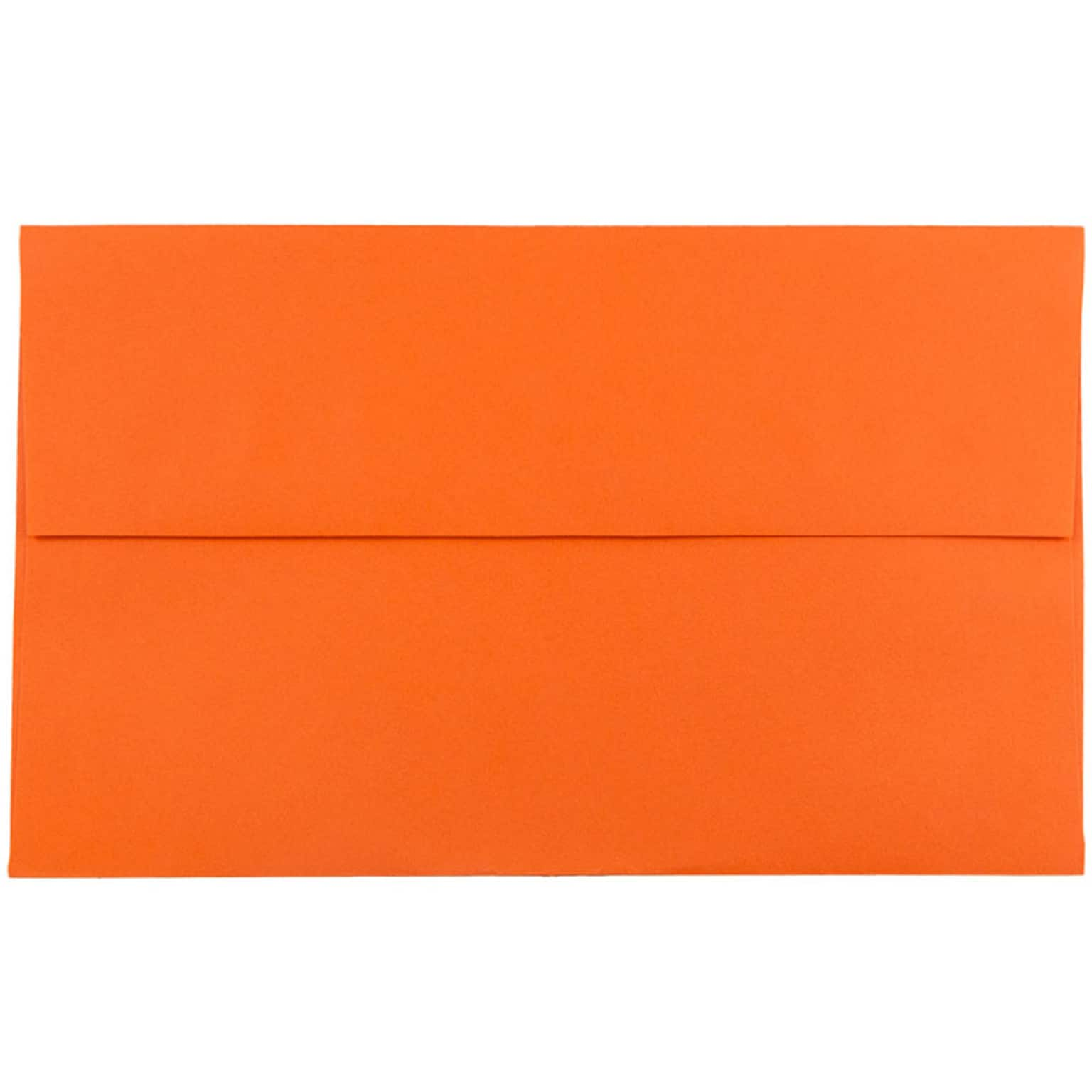 JAM Paper® A10 Colored Invitation Envelopes, 6 x 9.5, Orange Recycled, Bulk 250/Box (95922H)