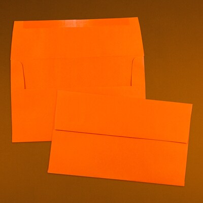 JAM Paper® A10 Colored Invitation Envelopes, 6 x 9.5, Orange Recycled, Bulk 250/Box (95922H)