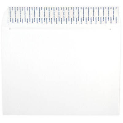 JAM Paper Peel & Seal Open End Catalog Envelope, 9" x 12", White, 500/Pack (356828785)