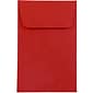 JAM Paper #1 Coin Business Colored Envelopes, 2.25 x 3.5, Red Recycled, 25/Pack (356730632)