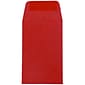 JAM Paper #1 Coin Business Colored Envelopes, 2.25 x 3.5, Red Recycled, 25/Pack (356730632)