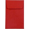 JAM Paper® #1 Coin Business Colored Envelopes, 2.25 x 3.5, Red Recycled, Bulk 500/Box (356730632H)