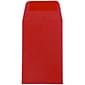 JAM Paper® #1 Coin Business Colored Envelopes, 2.25 x 3.5, Red Recycled, Bulk 500/Box (356730632H)