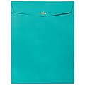 JAM Paper® 10 x 13 Open End Catalog Colored Envelopes with Clasp Closure, Sea Blue Recycled, 25/Pack