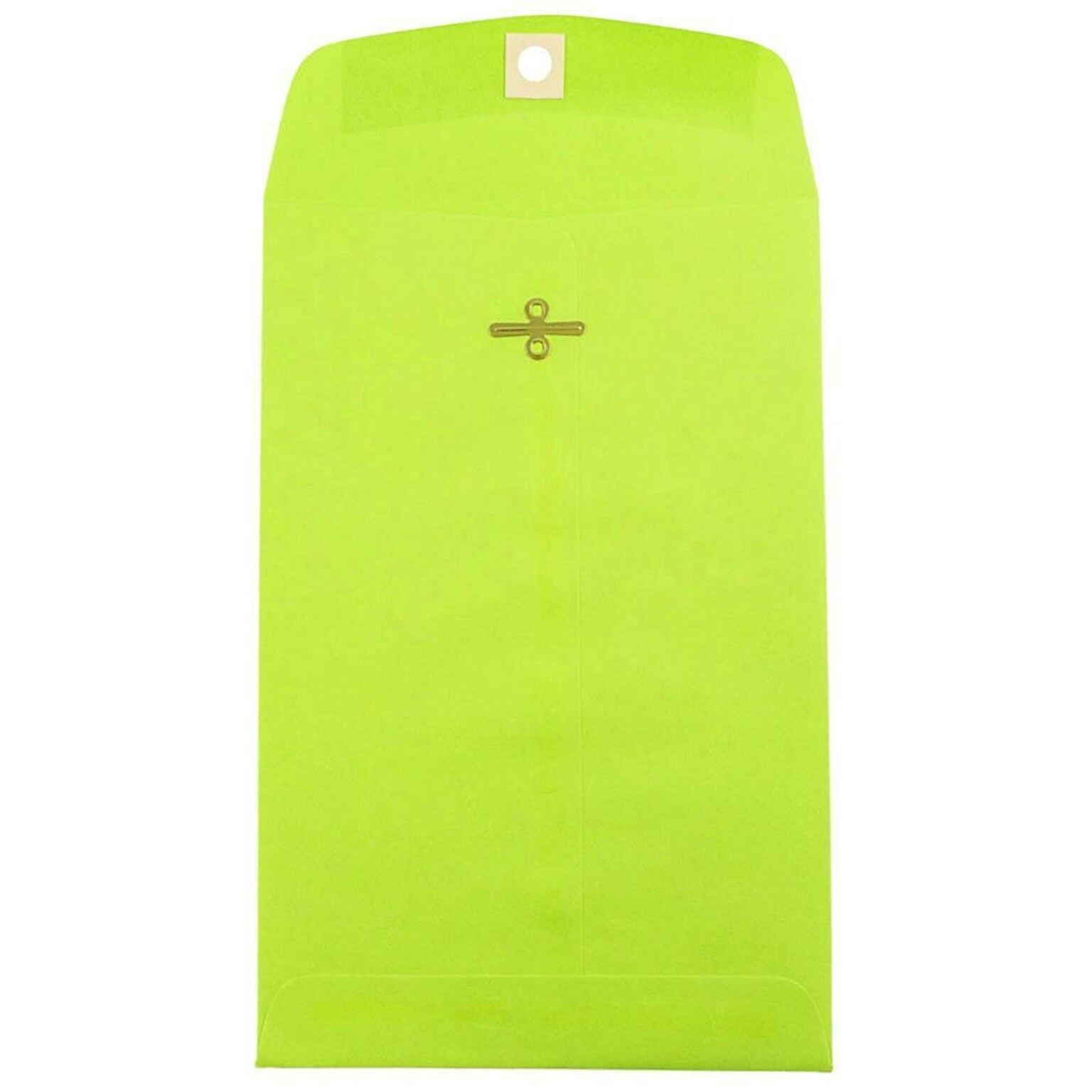 JAM Paper® 6 x 9 Open End Catalog Colored Envelopes with Clasp Closure, Ultra Lime Green, 25/Pack (V0128133F)