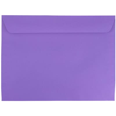 JAM Paper 9 x 12 Booklet Colored Envelopes, Violet Purple Recycled, 25/Pack (1531752)