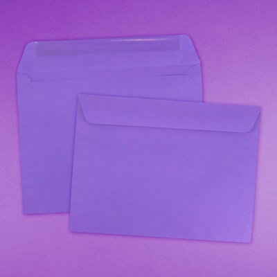 JAM Paper 9 x 12 Booklet Colored Envelopes, Violet Purple Recycled, 25/Pack (1531752)