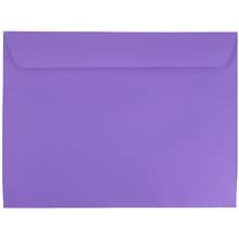 JAM Paper® 9 x 12 Booklet Colored Envelopes, Violet Purple Recycled, 50/Pack (1531752i)