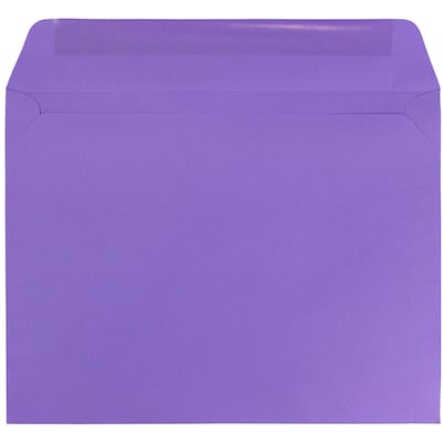 JAM Paper® 9 x 12 Booklet Colored Envelopes, Violet Purple Recycled, 50/Pack (1531752i)