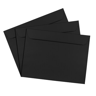 JAM Paper 9 x 12 Booklet Envelopes, Black, 50/Pack (2112755i)