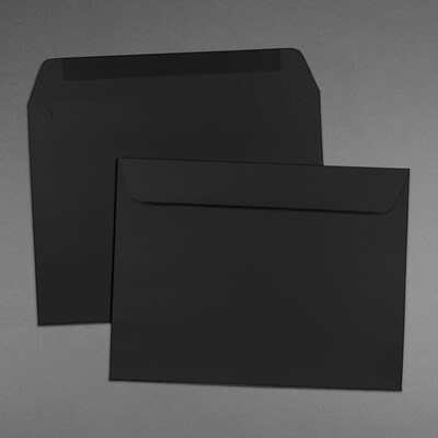 JAM Paper 9 x 12 Booklet Envelopes, Black, 50/Pack (2112755i)