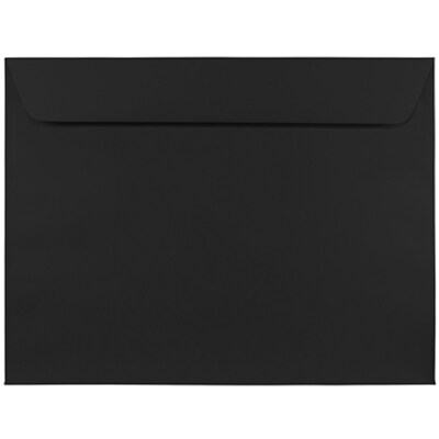 JAM Paper 9 x 12 Booklet Envelopes, Black, 100/Pack (2112755c)