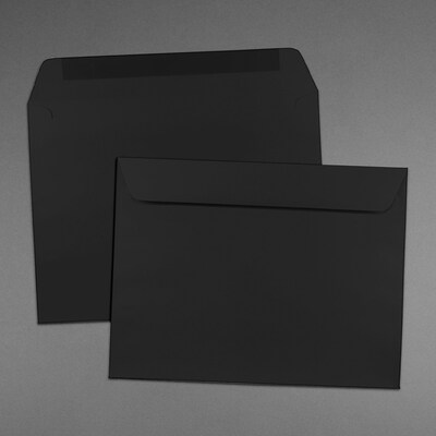 JAM Paper 9 x 12 Booklet Envelopes, Black, 100/Pack (2112755c)