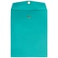JAM Paper® 10 x 13 Open End Catalog Colored Envelopes with Clasp Closure, Sea Blue Recycled, 10/Pack (900766073b)