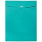 JAM Paper® 10 x 13 Open End Catalog Colored Envelopes with Clasp Closure, Sea Blue Recycled, 10/Pack (900766073b)