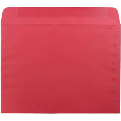 JAM Paper Open End Catalog Envelope, 9" x 12", Red, 250/Box (17253H)