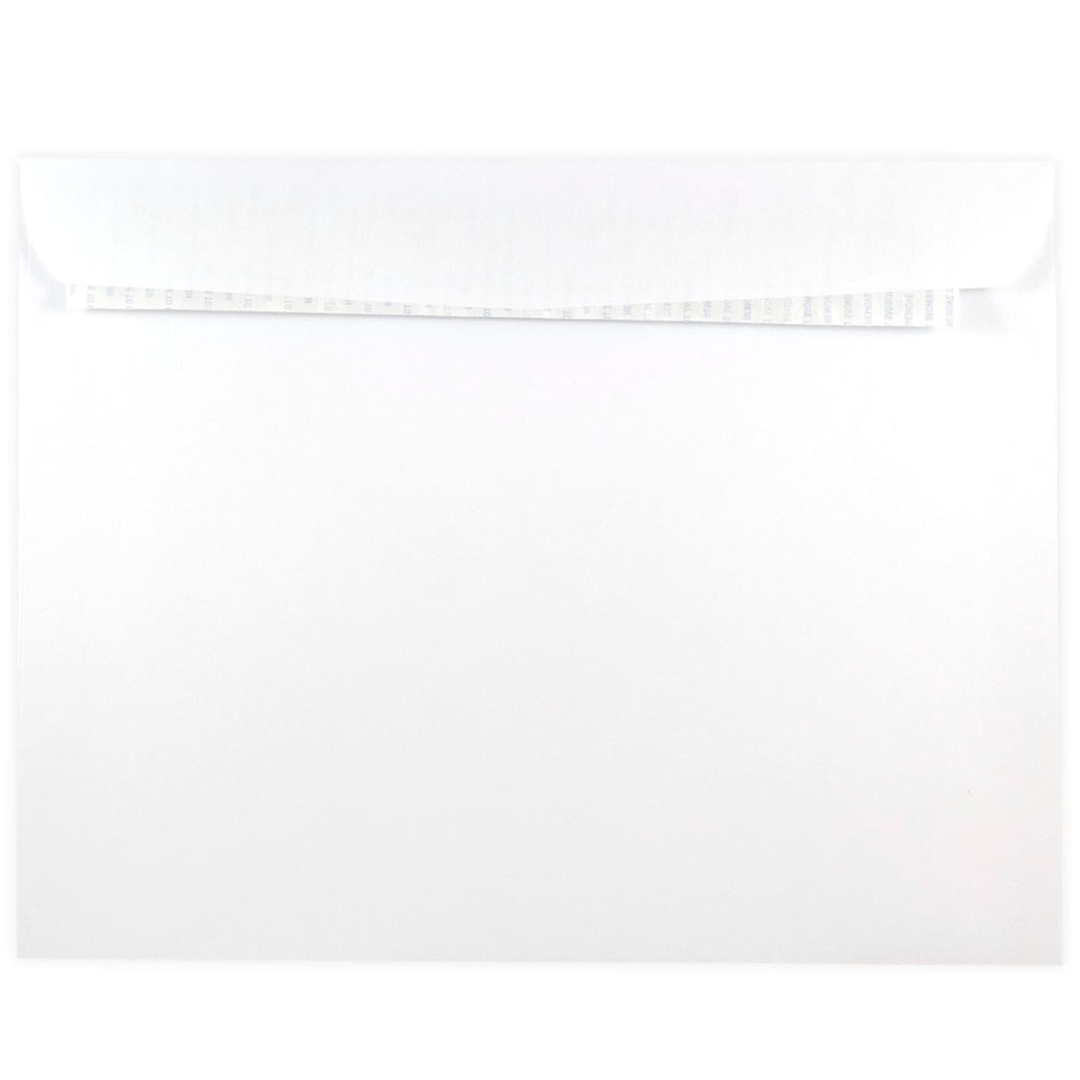 JAM Paper Peel & Seal Booklet Envelope, 9 x 12, White, 25/Pack (356828785A)