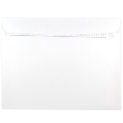 JAM Paper Peel & Seal Booklet Envelope, 9 x 12, White, 250/Box (356828785H)