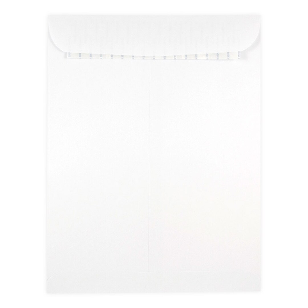 White JAM PAPER 10 x 13 Open End Catalog Envelopes with Peel Seal Closure 