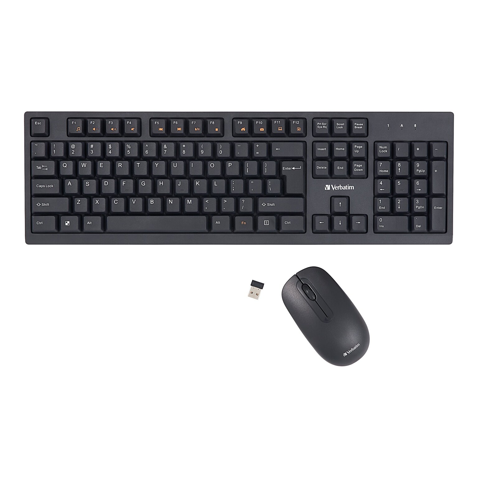 Verbatim Wireless Keyboard and Optical Mouse Combo, Black (70724)