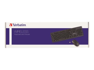 Verbatim Wireless Keyboard and Optical Mouse Combo, Black (70724)