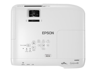 Epson PowerLite 982W 3LCD WXGA Classroom Projector with Dual HDMI, White (V11H987020)
