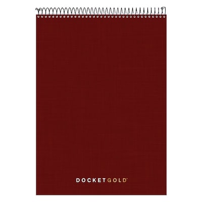 TOPS Docket Gold Project Planner, 8-1/2 x 11-3/4, Project Ruled, Burgundy, 70 Sheets/Pad (63753)