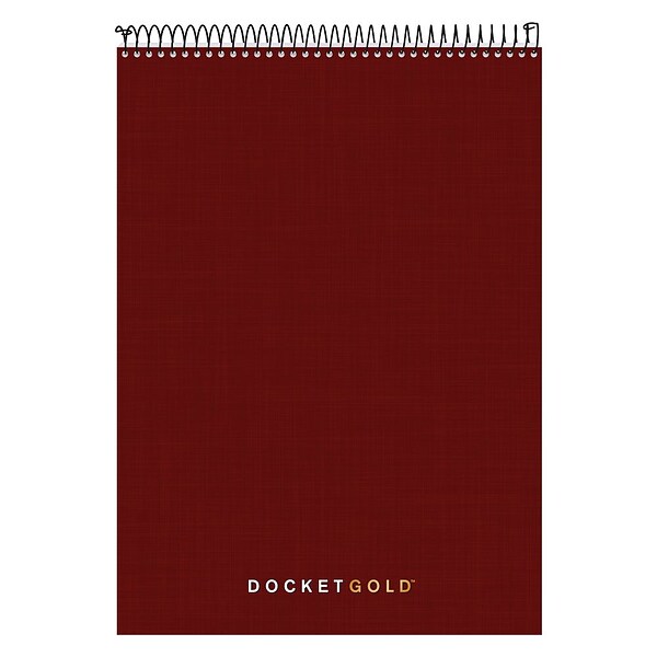 TOPS Docket Gold Project Planner, 8-1/2 x 11-3/4, Project Ruled, Burgundy, 70 Sheets/Pad (63753)