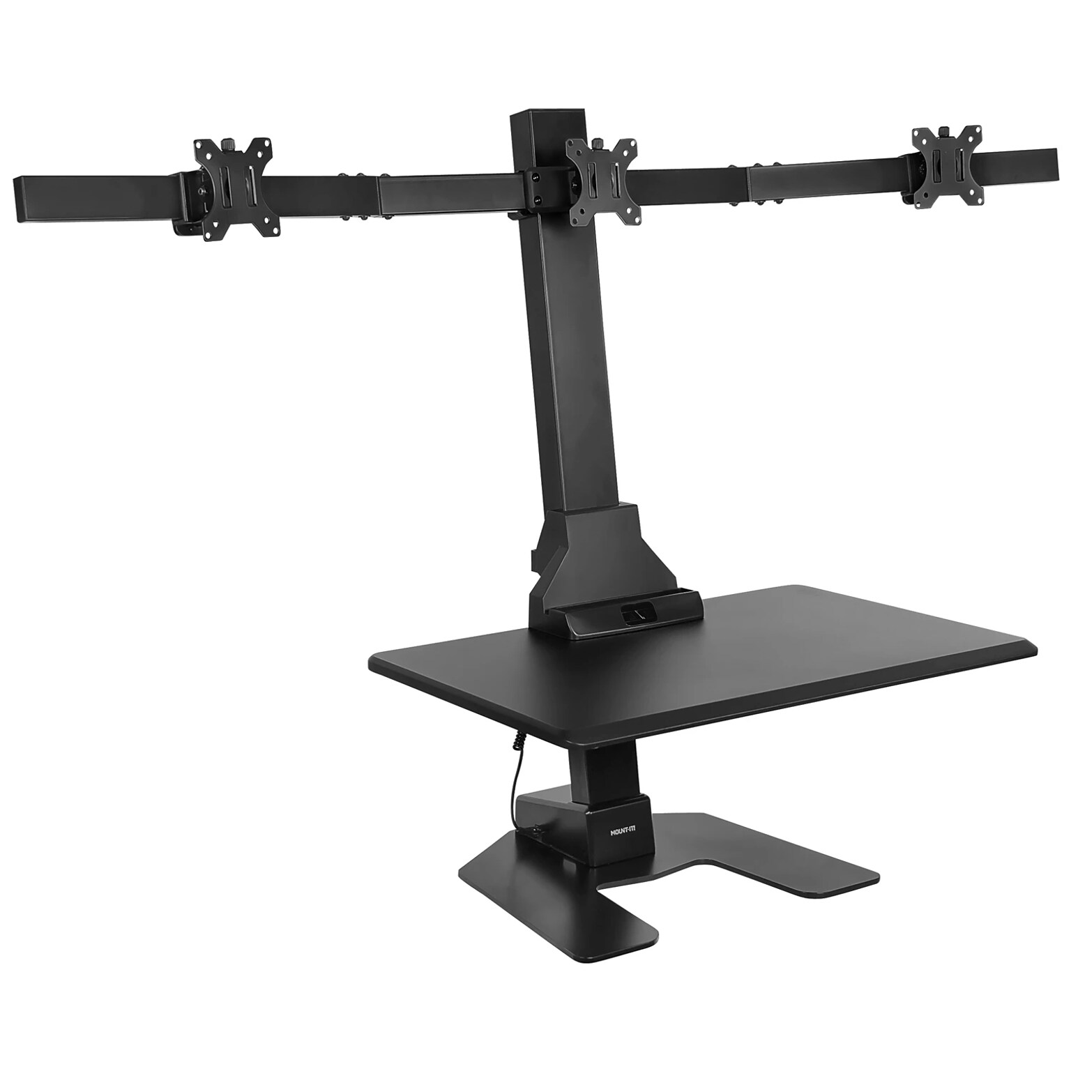 Mount-It! 28W Adjustable Triple Monitor Mount, Black (MI-7983)