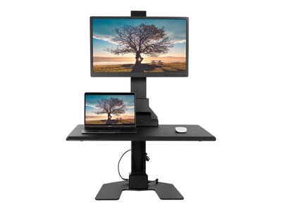 Mount-It! 28"W Adjustable Dual Monitor Mount, Black (MI-7951)