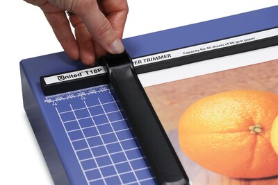 United 18 Professional-Grade Guillotine Paper Trimmer, 40 Sheet Capacity, Blue (T18P)