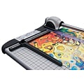 United 51 Rotary Paper Trimmer with Stand and Fabric Catch Tray, 10 Sheet Capacity, Silver/Black (R