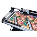 United 38 Rotary Paper Trimmer with Stand and Fabric Catch Tray, 10 Sheet Capacity, Silver/Black (R