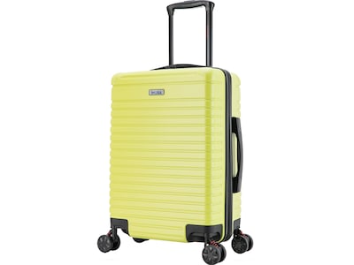 InUSA Deep Plastic Carry-On Luggage, Green (IUDEE00S-GRN)