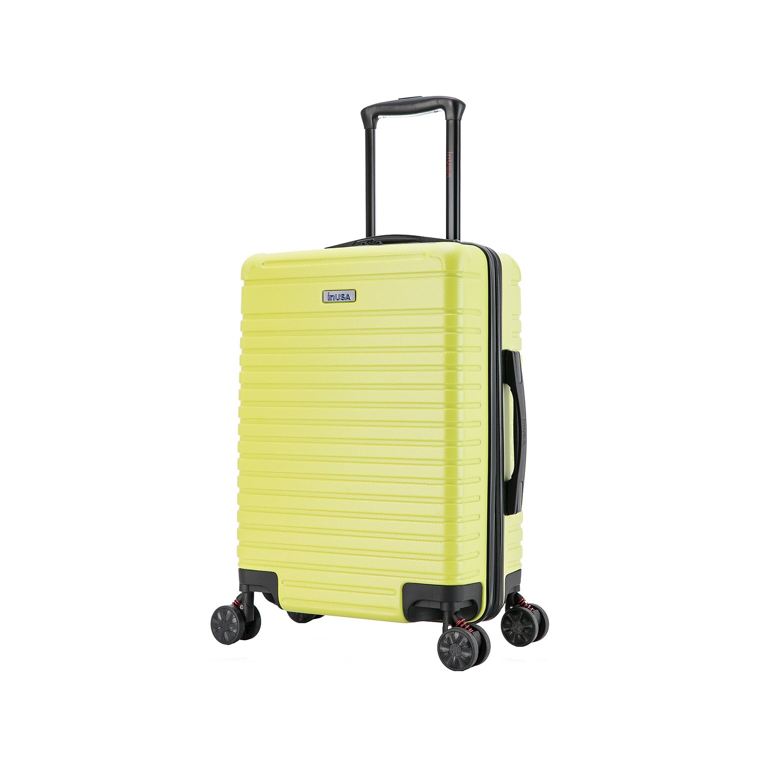 InUSA Deep Plastic Carry-On Luggage, Green (IUDEE00S-GRN)