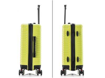 InUSA Deep Plastic Carry-On Luggage, Green (IUDEE00S-GRN)