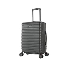 InUSA Deep Plastic Carry-On Luggage, Black (IUDEE00S-BLK)