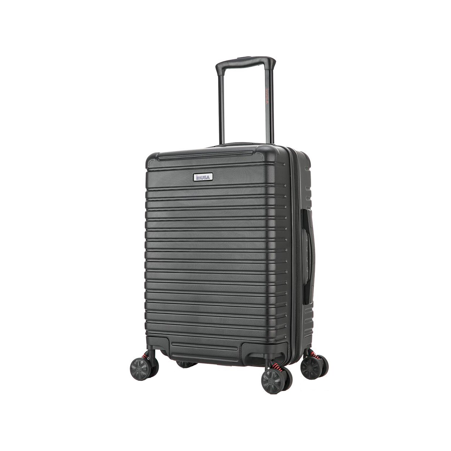 InUSA Deep 20 Hardside Carry-On Suitcase, 4-Wheeled Spinner, TSA Checkpoint Friendly, Black (IUDEE00S-BLK)