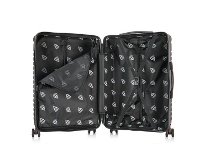 InUSA Deep 20" Hardside Carry-On Suitcase, 4-Wheeled Spinner, TSA Checkpoint Friendly, Black (IUDEE00S-BLK)