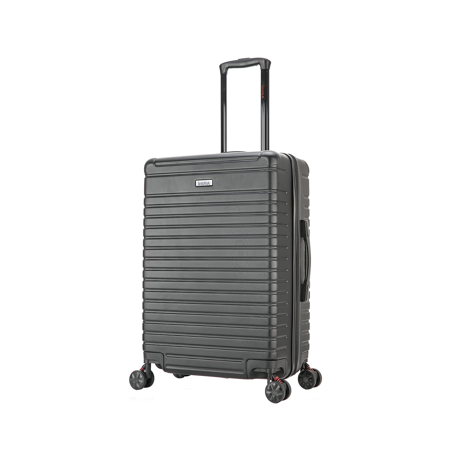 InUSA Deep 24 Hardside Suitcase, 4-Wheeled Spinner, TSA Checkpoint Friendly, Black (IUDEE00M-BLK)