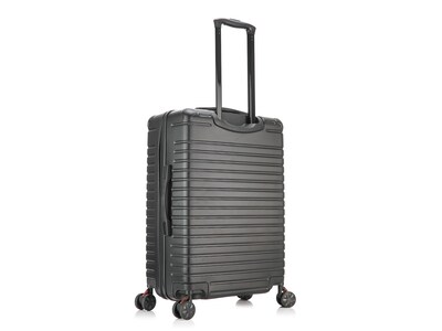 InUSA Deep Plastic 4-Wheel Spinner Luggage, Black (IUDEE00M-BLK)