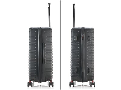 InUSA Deep 24" Hardside Suitcase, 4-Wheeled Spinner, TSA Checkpoint Friendly, Black (IUDEE00M-BLK)
