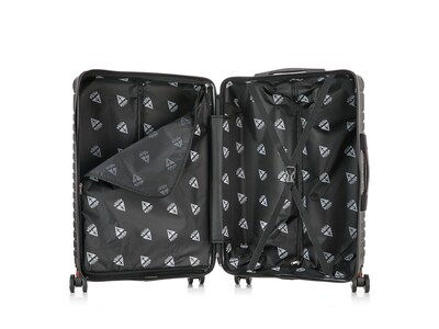 InUSA Deep 24" Hardside Suitcase, 4-Wheeled Spinner, TSA Checkpoint Friendly, Black (IUDEE00M-BLK)