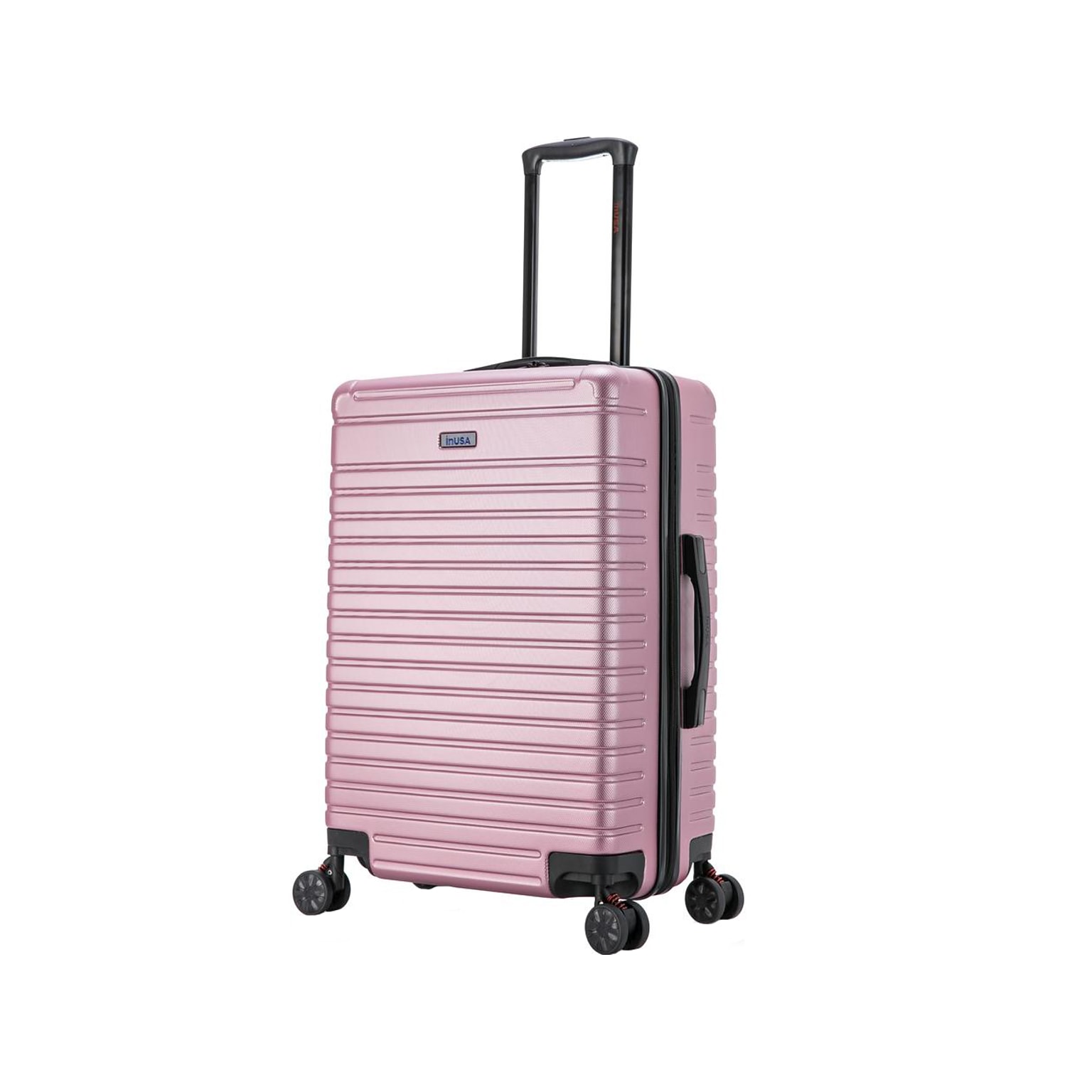 InUSA Deep 25.59 Hardside Suitcase, 4-Wheeled Spinner, Rose Gold (IUDEE00M-ROS)