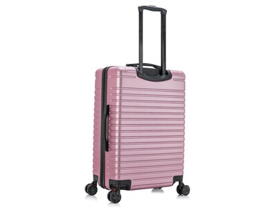 InUSA Deep 24 Hardside Suitcase, 4-Wheeled Spinner, TSA Checkpoint Friendly, Rose Gold (IUDEE00M-RO
